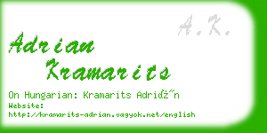 adrian kramarits business card